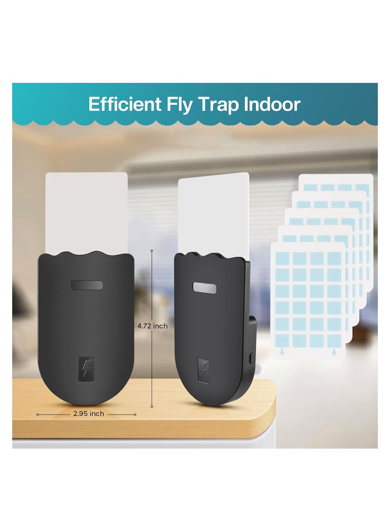 Zikra Indoor Fly Traps for Gnats, 2-in-1 Light Modes, Plug-In Insect Catcher for House Plants, Includes 2 Devices + 10 Sticky Cards for Effective Mosquito Control. - Image 3