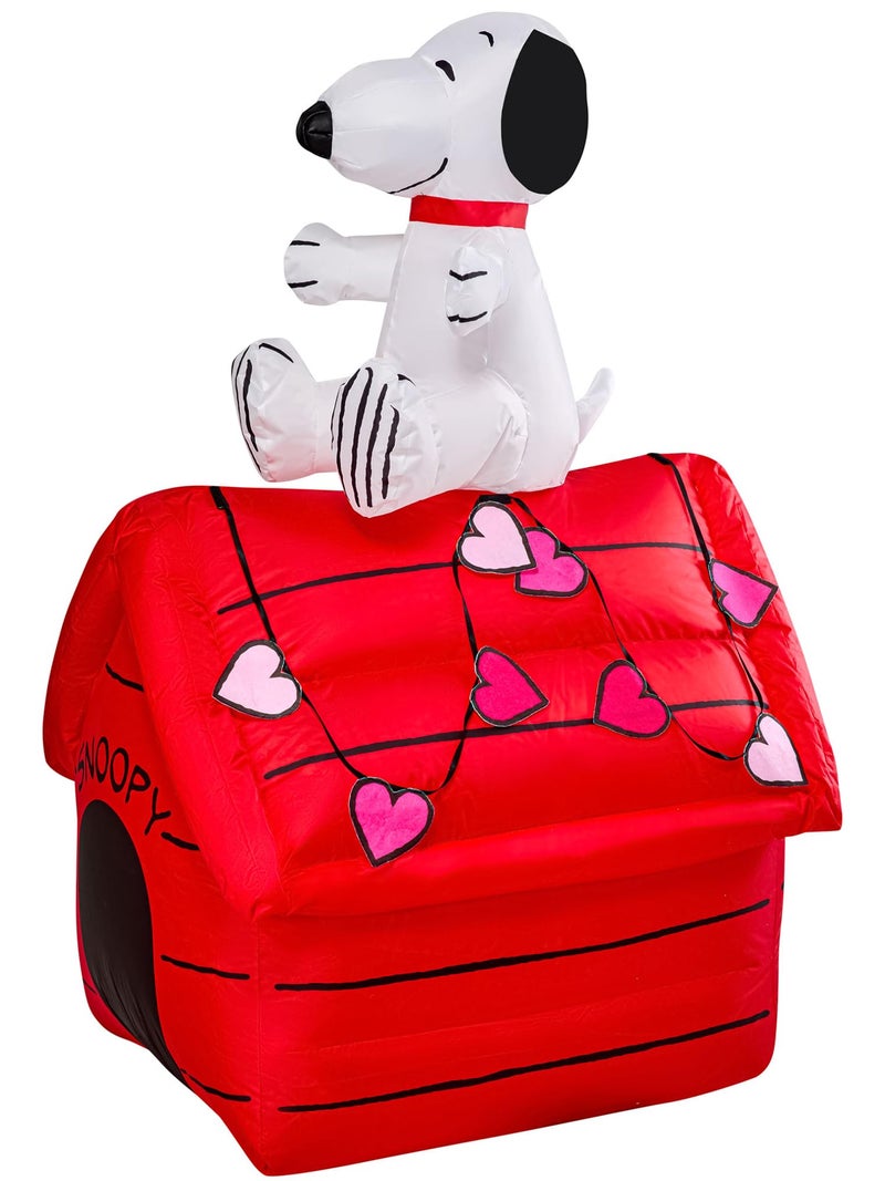 Rubies Peanuts: Snoopy on Doghouse Multi Holiday Lawn Inflatable by Rubies, 3.5 feet - Image 2