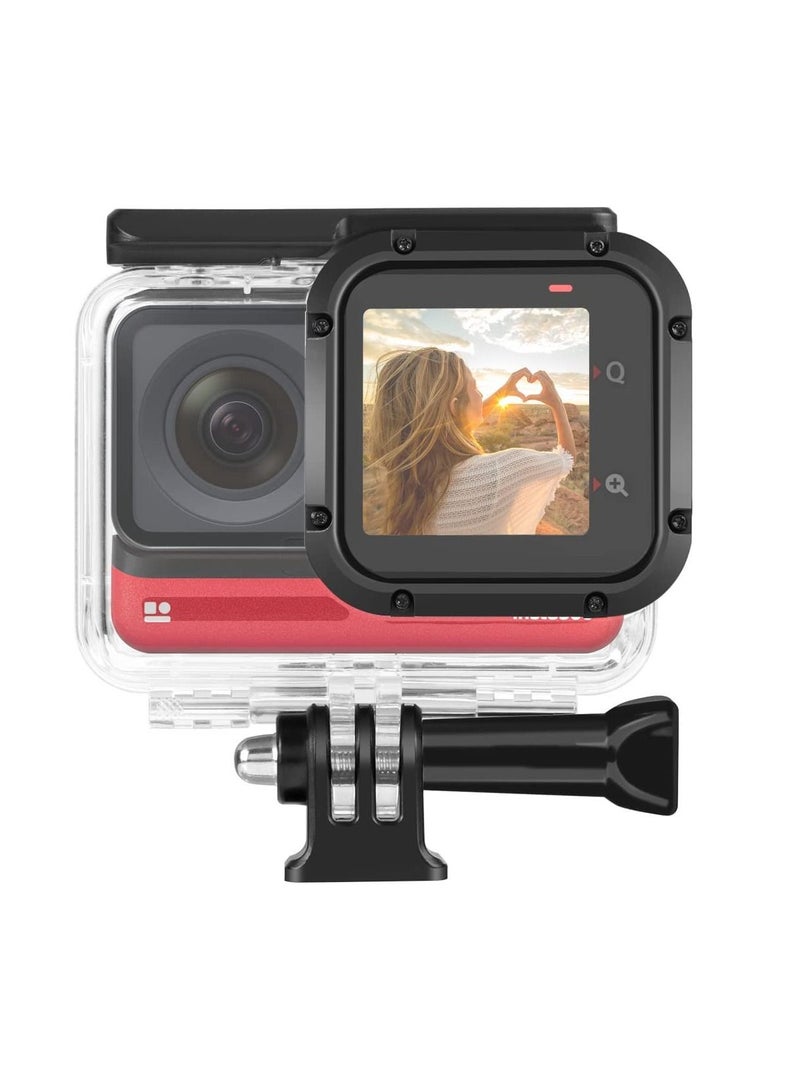 Transparent Waterproof Case Dive Case Compatible with Insta360 ONE RS 4K Edition Action Camera / Waterproof Housing Underwater Diving Shell 60M/196FT w/Thumbscrew Accessory  - Image 1