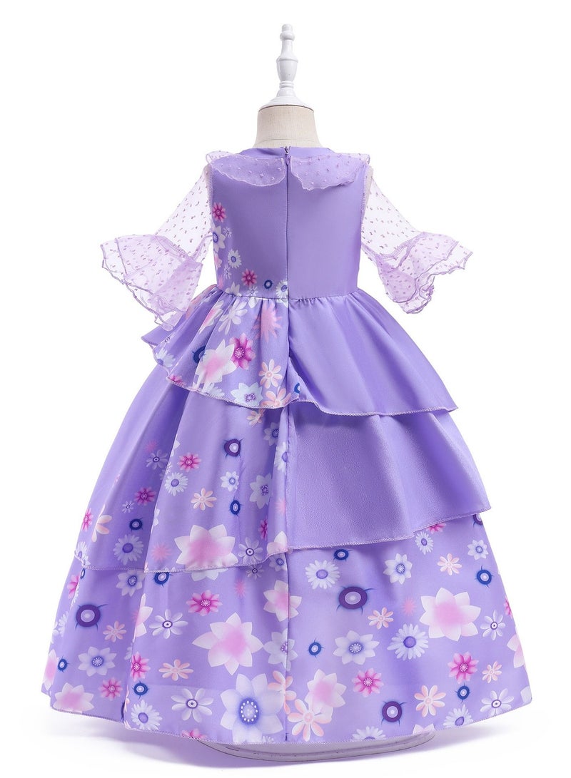 Dress Fancy Costume Birthday Party Long Dresse (130CM) - Image 2