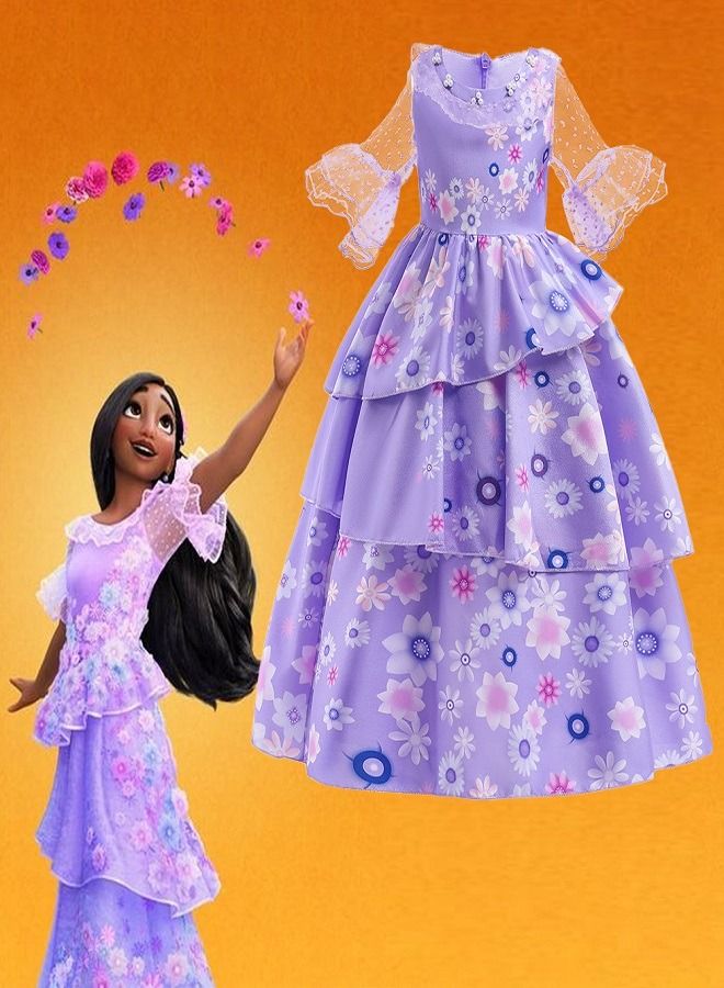 Dress Fancy Costume Birthday Party Long Dresse (130CM) - Image 3