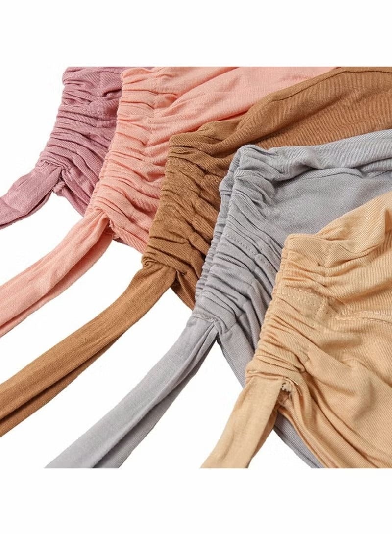 3 Pcs Women Under Scarf Hat Hijab Cap Islamic Muslim Under Scarf Hijab Cap with Tie-Back Closure - Image 5