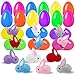 Voiiake Easter Egg Fillers Basket Stuffer Essentials for Teens Kids 12Pack Prefilled Easter Eggs Plush Bunny Toys Treasure Box Toys for Classroom Boys Girls Egg Hunt Party Supplies Carnival Prizes - Image 2