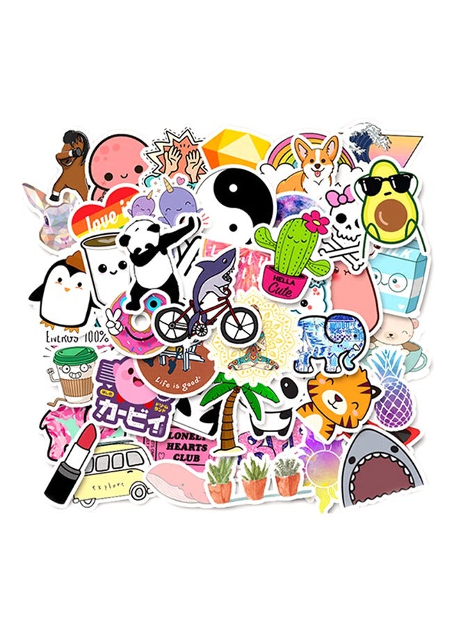 50-Piece Summer Beach Style Stickers Aesthetic Waterprof Vinyl Sticker for Laptop Water Bottle Hard Hat Skateboard Adults Kids Teens Girls Boys - Image 1