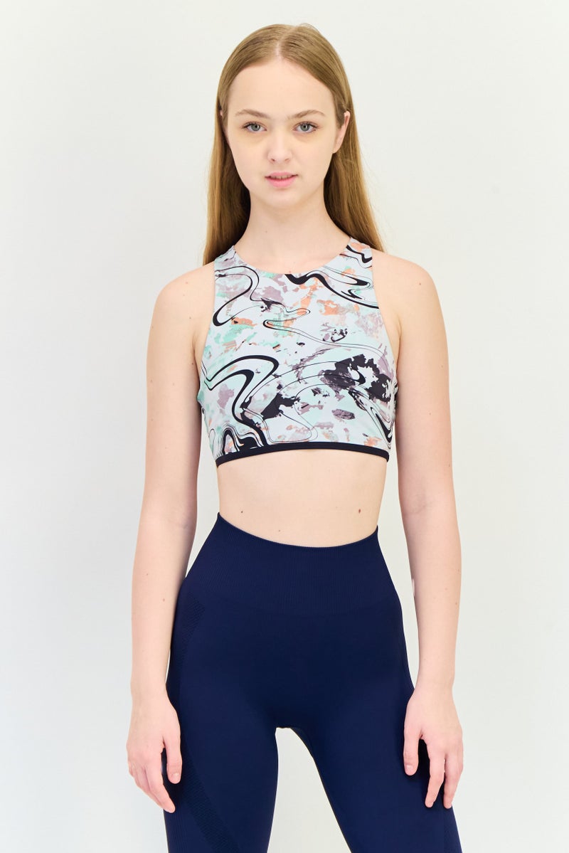 UNDER ARMOUR حمالة صدر رياضية غير مبطنة للنساء، متعددة الألوان - Image 1