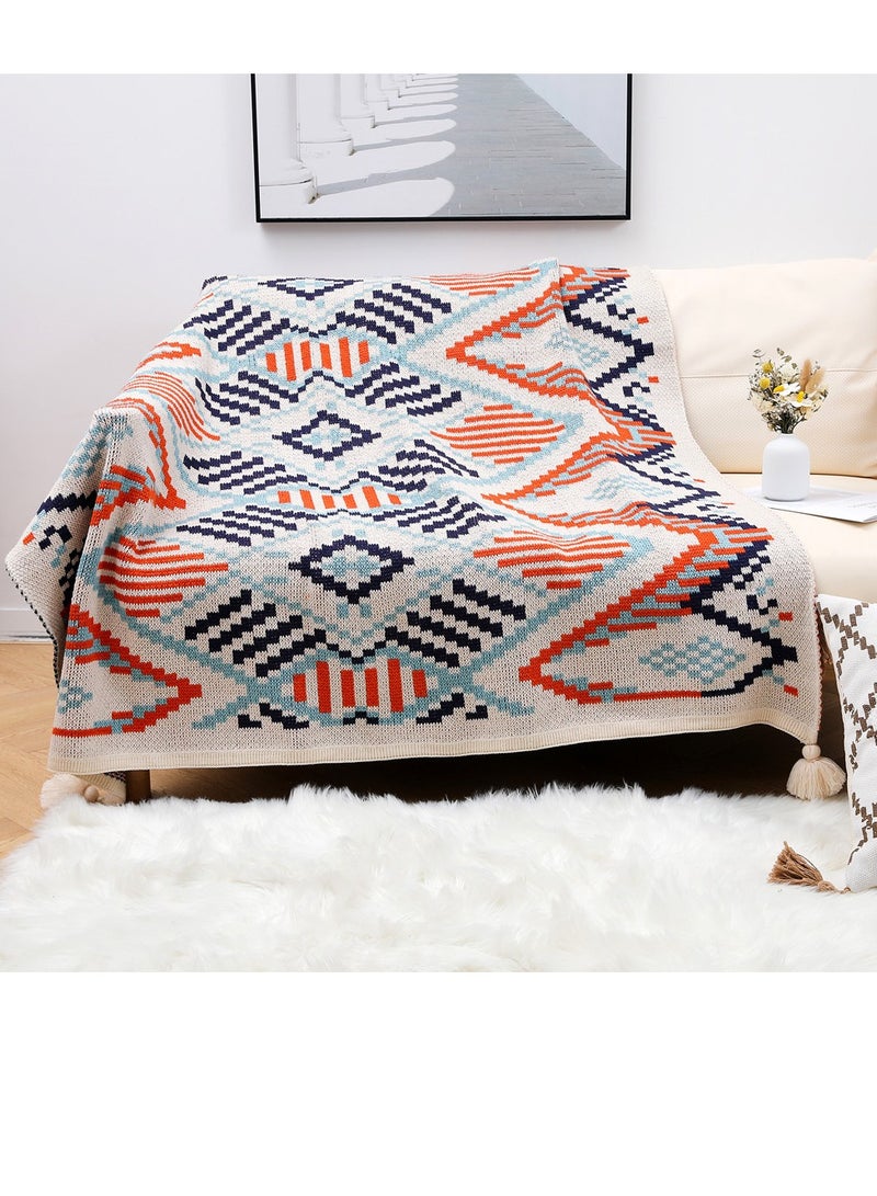 إسكدنيا بوهيميا نمط محبوك بطانية لينة دافئة - Image 1