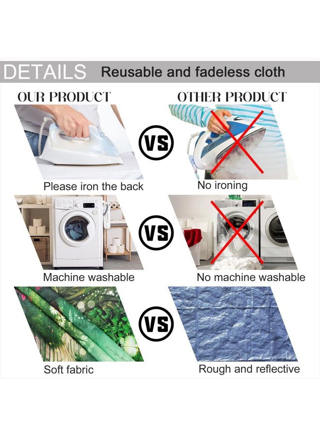 Riyidecor Enchanted Fairy Backdrop Fabric Spring Magic Garden Banner Wonderland Butterfly Wildflower 7Wx5H Feet Tree Woodland Photography Background Birthday Baby Shower Photo Studio Shoot - Image 5