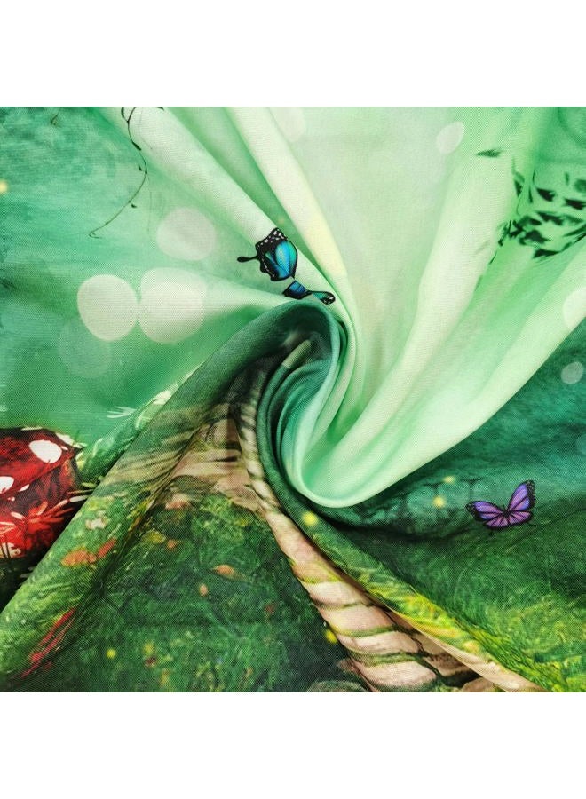 Riyidecor Enchanted Fairy Backdrop Fabric Spring Magic Garden Banner Wonderland Butterfly Wildflower 7Wx5H Feet Tree Woodland Photography Background Birthday Baby Shower Photo Studio Shoot - Image 3