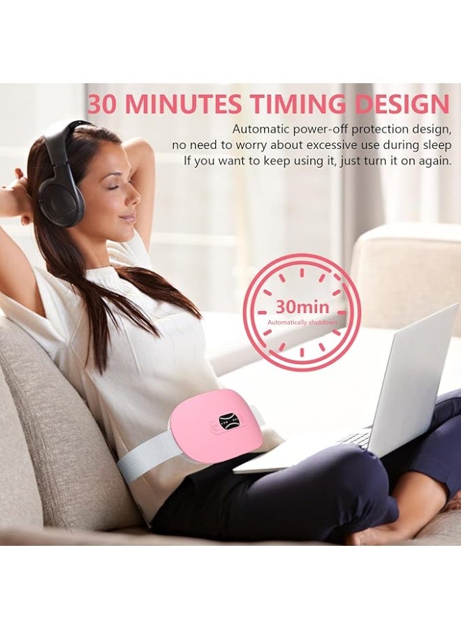 وسادة تسخين محمولة بلا أسلاك لتخفيف آلام الدورة – 3 مستويات حرارة ووضعيات تدليك – راحة للسيدات - Image 4