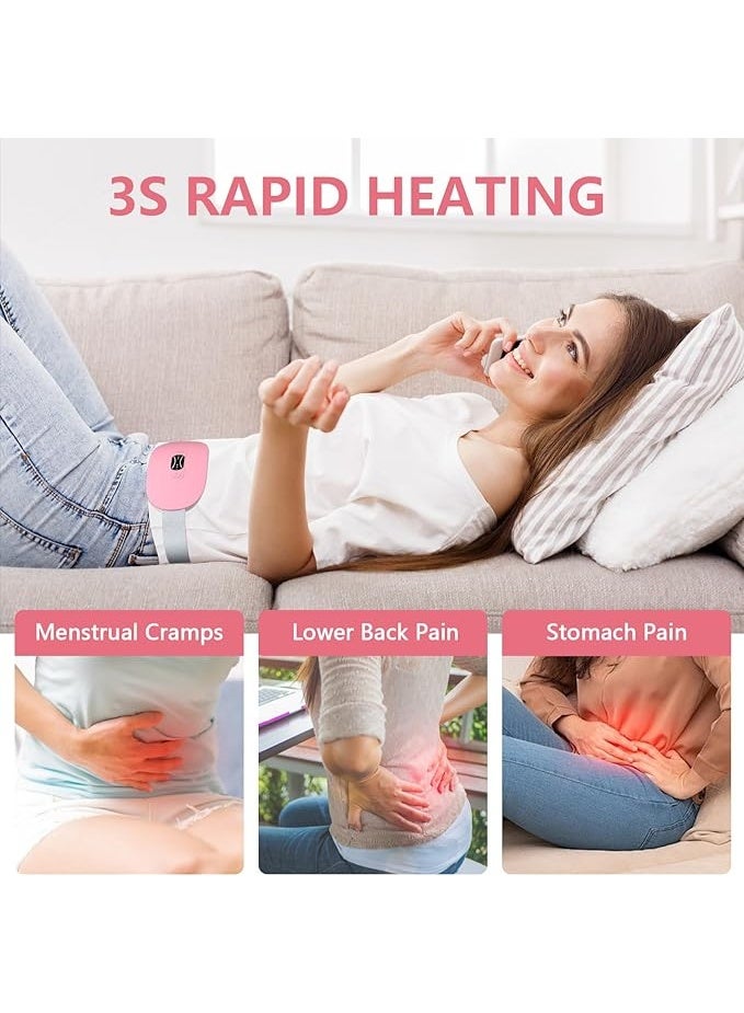 وسادة تسخين محمولة بلا أسلاك لتخفيف آلام الدورة – 3 مستويات حرارة ووضعيات تدليك – راحة للسيدات - Image 3
