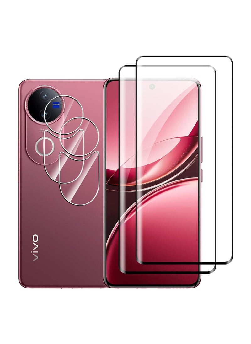 General Screen Protector Compatible with VIVO V50 5G, [2+2 Pcs] Tempered Glass with Camera Lens Protector, No Bubble, 9H Hardness Scratch Resistant  - Image 1