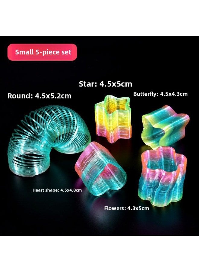 Large Rainbow Circle Toy Kidsren's Stacking Circle Luminous Elastic Circle Magic Special-shaped Elastic Circle-Color:[rainbow Circle]: Send Sports Bracelet-Specifications:Small Special-shaped Ring [random] 1 Pack  - Image 1