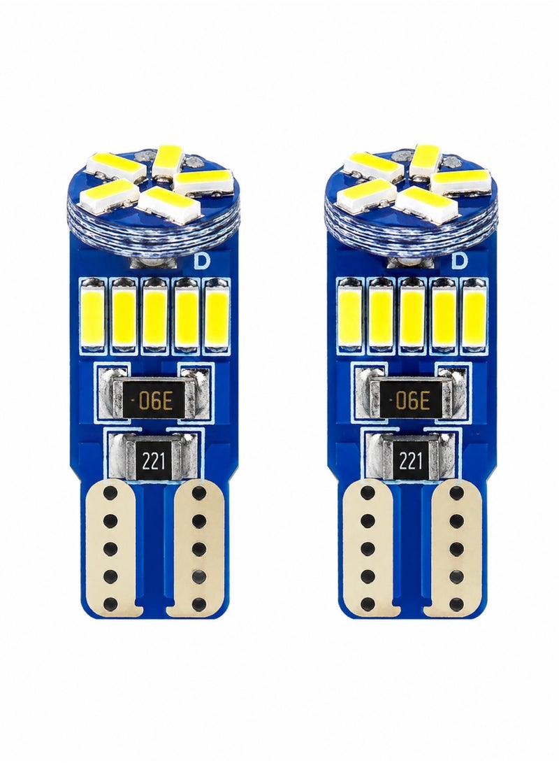 5W T10 LED Bulbs, 5740 SMD, Canbus Error Free - Image 1