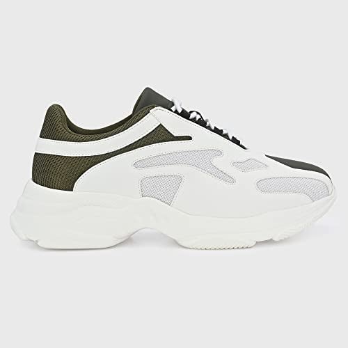 Cruiser Chunky Sneaker for Men | Bold & Trendy Design | Lightweight & Comfortable with Cushioned Insole | Perfect for Streetwear & Casual Outfits_White_8 UK - Image 5