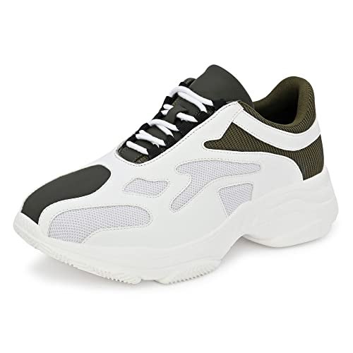 Cruiser Chunky Sneaker for Men | Bold & Trendy Design | Lightweight & Comfortable with Cushioned Insole | Perfect for Streetwear & Casual Outfits_White_8 UK - Image 1