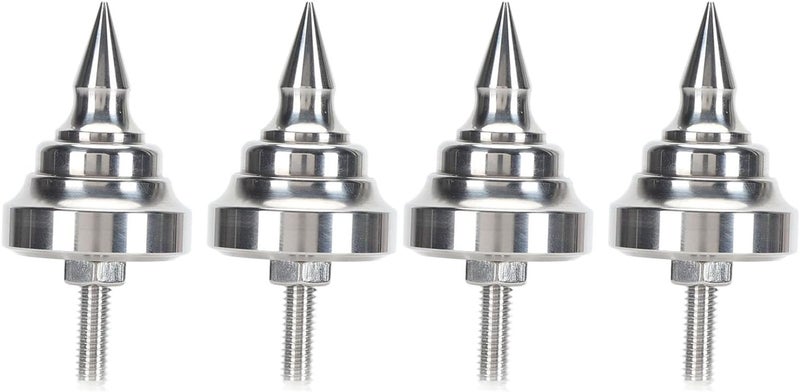 Adjustable Stainless Steel M8 Isolation Spike Feet For Speaker Amplifier CD DVD Player Shockproof Stand 4pcs - Image 1