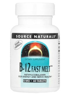 SOURCE NATURALS B-12 Fast Melt™ 5 mg 60 Tablets 