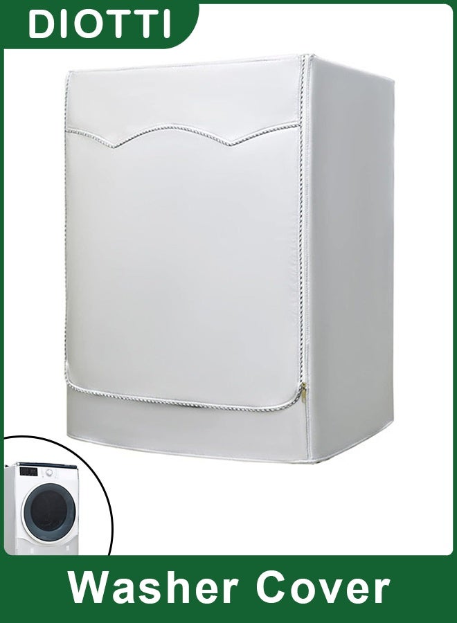 DIOTTI Waterproof Washing Machine Cover with Zipper, Dustproof and Sunscreen Protection Case, Oxford Cloth Washer，Dryer Cover for Fully Automatic Machines (85 x 60 x 65cm) - Image 1