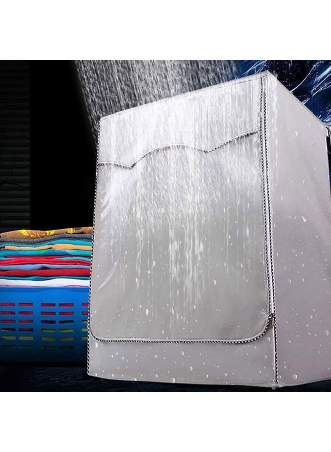 DIOTTI Waterproof Washing Machine Cover with Zipper, Dustproof and Sunscreen Protection Case, Oxford Cloth Washer，Dryer Cover for Fully Automatic Machines (85 x 60 x 65cm) - Image 4