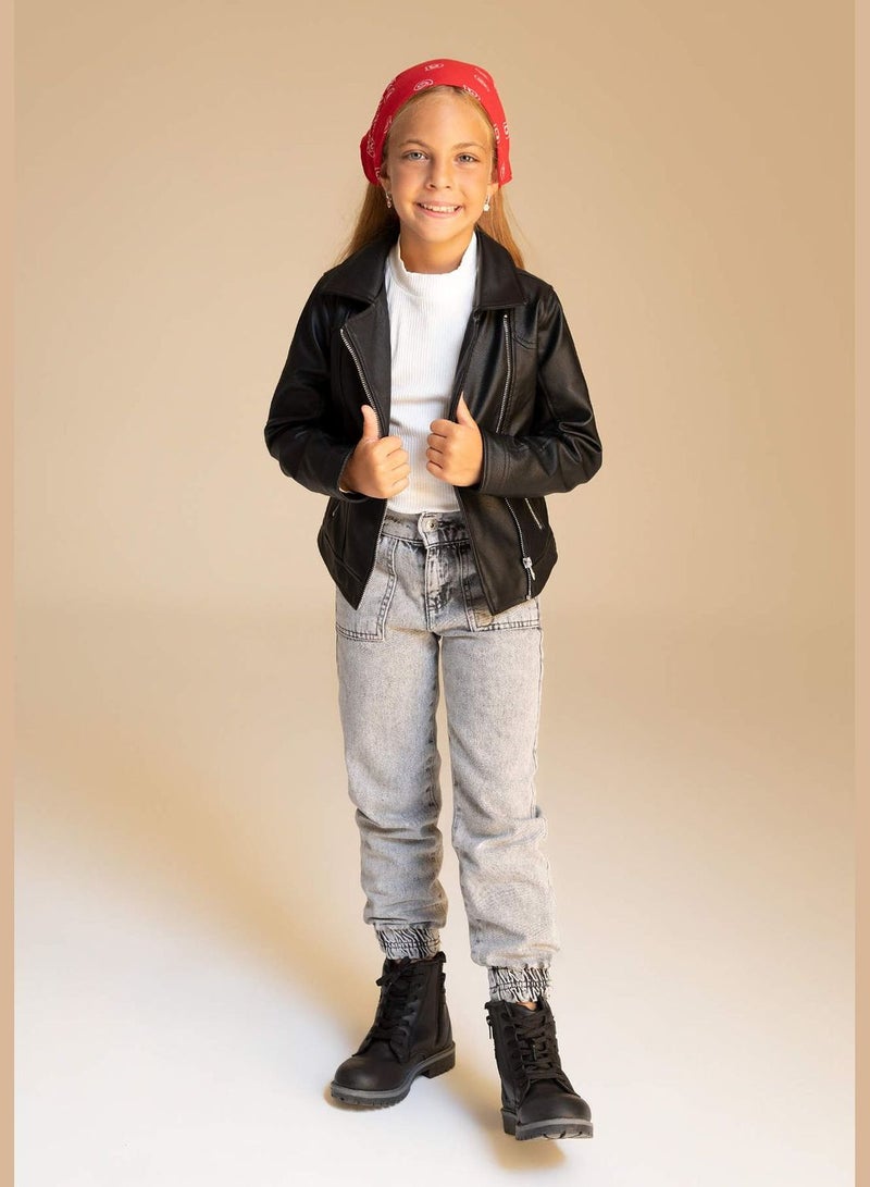 DeFacto Girl Jogger Fit Denim Trousers - Image 1