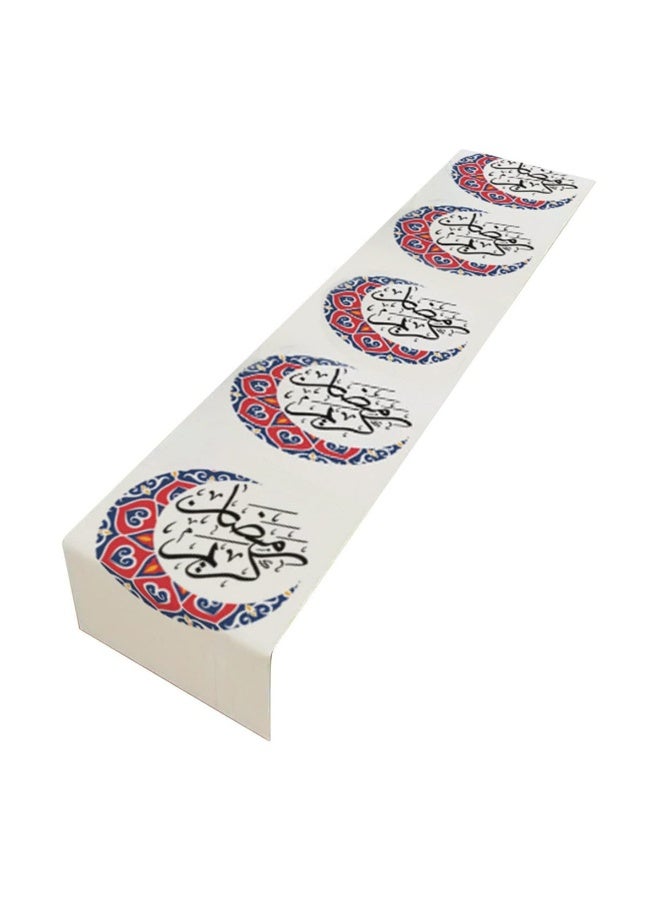 NIBEMINENT Eid Mubarak Table Runner Linen Table Runner 13x70 inches, Star Moon Table Runner, Ramadan Decoration Home Dinning Room Decoration  - Image 1