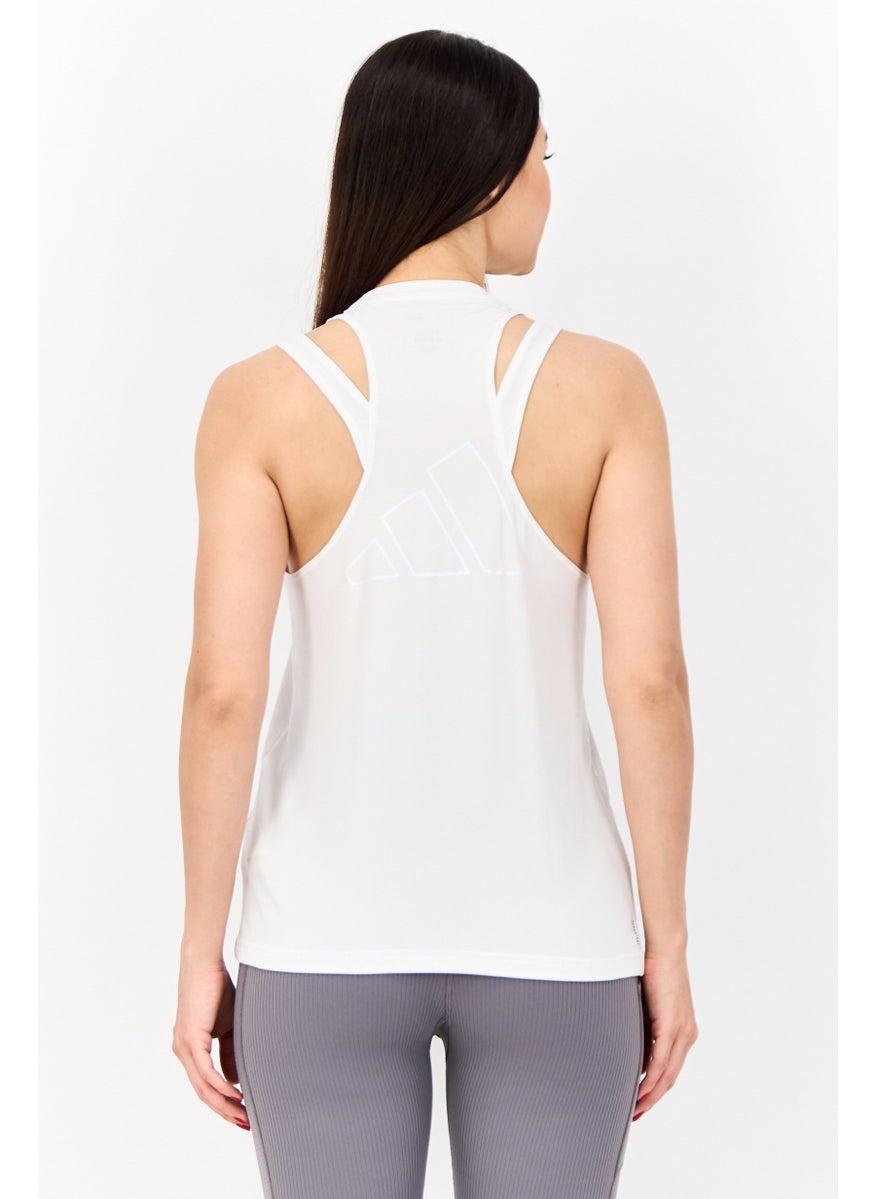 Adidas - Women Sportswear Fit Sleeveless Training Top, White - Image 1