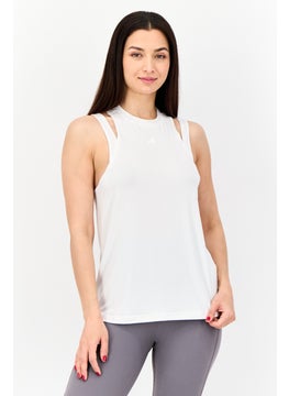Women Sportswear Fit Sleeveless Training Top, White