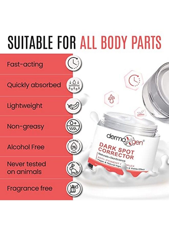 dermaxgen Dark Spot Corrector For Face And Body Hyperpigmentation Treatment Uneven Skin Tone Corrector For Face Body Underarmsinner Thigh For All Skin Types For Men Women  1.7 Fl Oz - Image 4