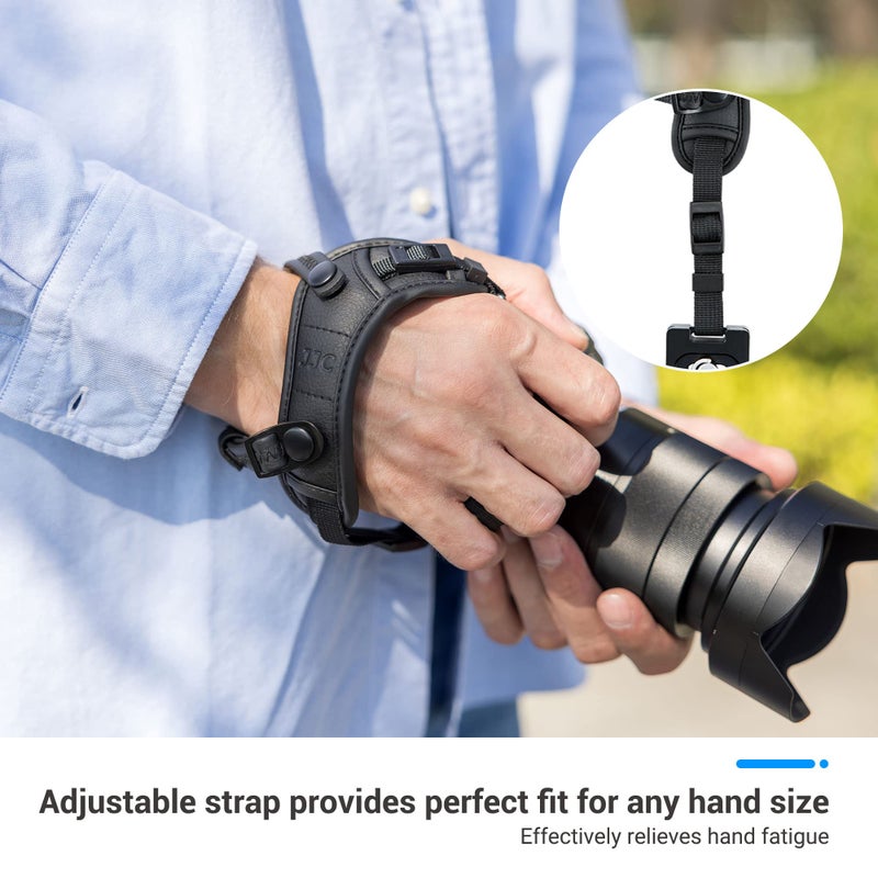 JJC Deluxe Mirrorless Camera Hand Grip Strap for Sony A7IV A7III A7II A7CR A7C II A7RV IV A7RIII II A7SIII II A9II III A1 ZV-E1 A6700 A6600 A6400 A6300 A6100 A6000 Panasonic G9 G95 S9 S5 S1 S1R & More - Image 3
