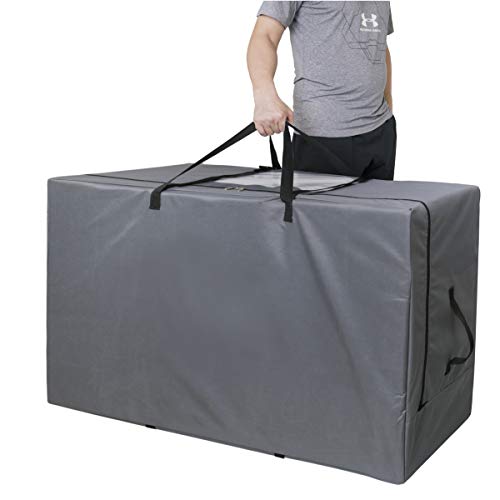 Cuddly Nest Folding Mattress Storage Bag Heavy Duty Carry Case for TriFold Guest Bed Fits 4 Queen MattressGrey - Image 1