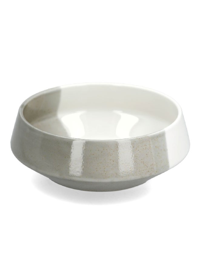Easy Life Two-Toned Durable Round Soup Bowl Taupe and White 16.5 cm R2861DBEI  - Image 1