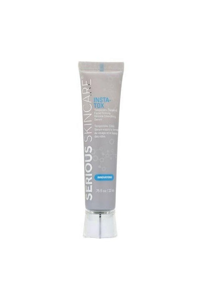 Serious Skincare - - Instant Line, Wrinkle And Pore Filler For Face - Skin Tightening - Insta-Tox Wrinkle Smoothing Serum .75 Fl Oz And A Primer Face Makeup Pore Minimizer - 2 Fl Oz. - Women And Men - Image 1