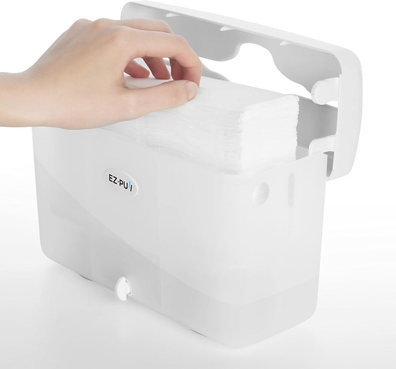 EZPULL EZ-Pull Countertop SLIMFOLD Hand Towel Dispenser for Kitchen/Bathroom/Office/RV/Airbnb(Only Works with SLIMFOLD Paper), White 4600-EZ, EZbrnd 9" x 3.5" x 6" - Image 5