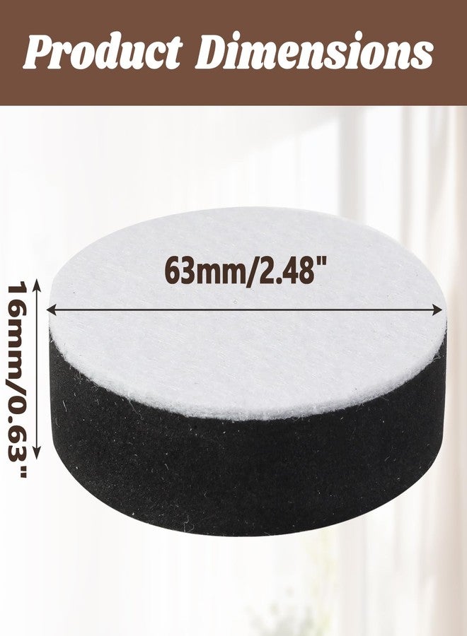 Kyuionty Self-Adhesive Furniture Bed Risers Set of 8, Round Lift Risers Table Sofa Risers with Felt Pad - Adds 1/2" Height, Dia. 2.5", Black - Image 3