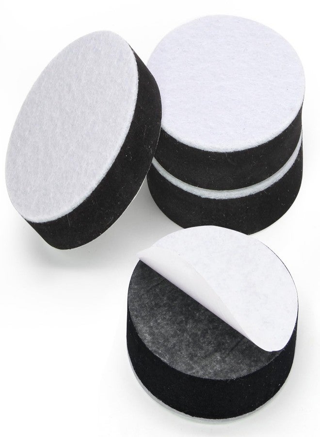 Kyuionty Self-Adhesive Furniture Bed Risers Set of 8, Round Lift Risers Table Sofa Risers with Felt Pad - Adds 1/2" Height, Dia. 2.5", Black - Image 2