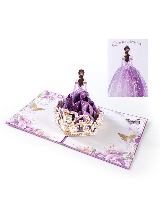 ROTEL Quinceanera Card,15Th Birthday Card For Quinceanera Gifts,Tarjetas Para 15 Años Quinceañeras,Numero 15 Centro De Mesa Decoracion Para 15 Años Quinceañeras - Image 1