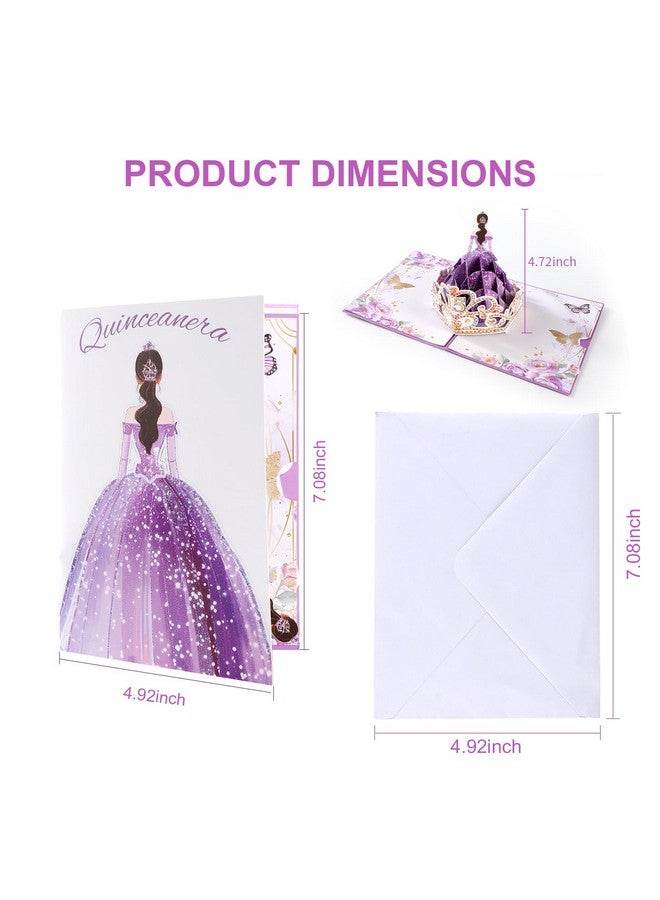 ROTEL Quinceanera Card,15Th Birthday Card For Quinceanera Gifts,Tarjetas Para 15 Años Quinceañeras,Numero 15 Centro De Mesa Decoracion Para 15 Años Quinceañeras - Image 2