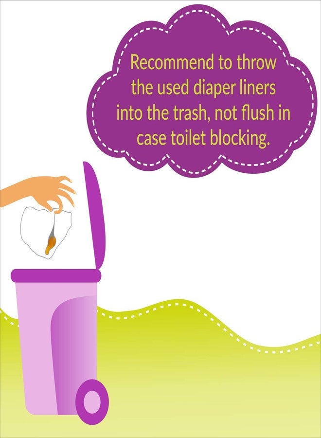 Bembika Bamboo Diaper Liners Disposable, Chlorine Free, Compostable, Dye Free, Cloth Diaper Insert Liner, 200 Sheets - Image 5