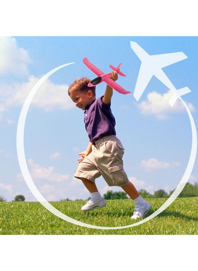 Mypre Foam Glider Airplane Toy Airplane Hand Throwing Plane 13.5 Inch Flying Plane Model Outdoor Sports Toys 3 Airplane Mode Birthday Party Gifts for Kids 2-Pack (Red & Blue)  - Image 2