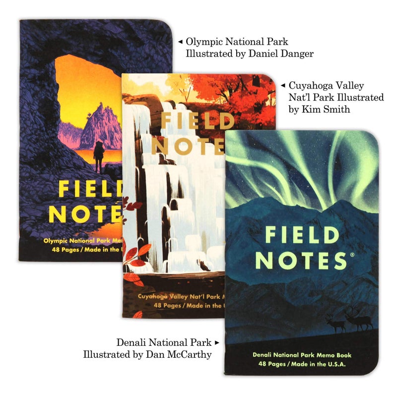 Field Notes: National Parks Series (Series E - Denali, Cuyahoga, Olympic) - Graph Paper Memo Book 3-Pack - 3.5 x 5.5 Inch - Image 5