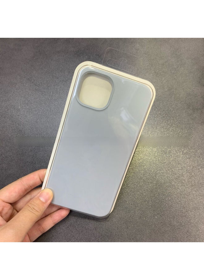 Generic For Iphone16 Liquid Silicone Phone Case For Iphone 16Pro Max/16Pro Full Covering Drop-Resistant Protective Case-Color:Blue Gray [with Logo]]-Applicable Model:For Iphone16plus [sealed Packaging]  - Image 1