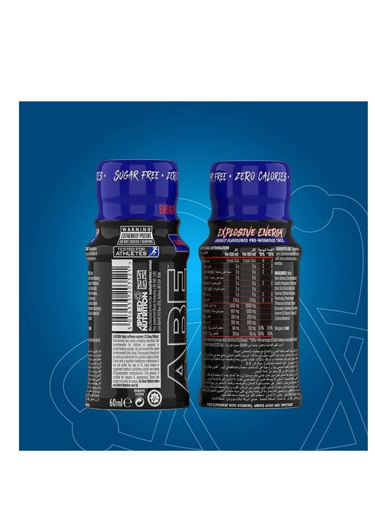 Applied Nutrition - Applied Nutrition ABE Pre Workout Shot improve Physical Performance with Citrulline Beta Alanine Caffeine Energy Flavor 60 ml - Image 1