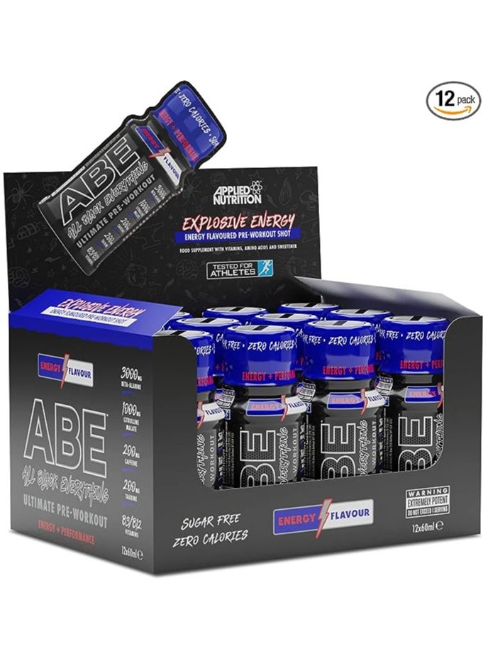 Applied Nutrition - Applied Nutrition ABE Pre Workout Shot improve Physical Performance with Citrulline Beta Alanine Caffeine Energy Flavor 60 ml - Image 1