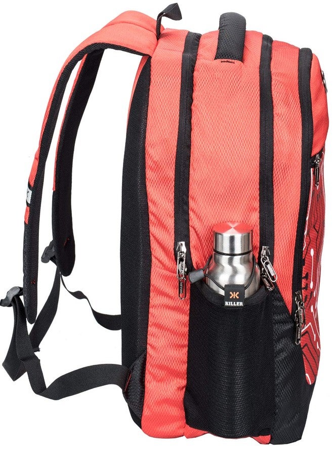 Killer Manchester 35L Water Resistance Orange Polyester Backpack Bag - Image 4