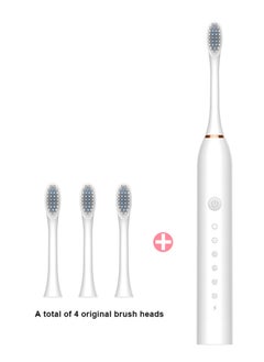 Arabest Adult Sonic Electric Toothbrush,USB Charging,Fully Automatic,Waterproof,6-Speed Cleaning Mode,with 4 Replaceable Toothbrush Heads  - Image 1