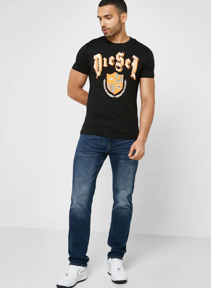 DIESEL Logo Crew Neck T-Shirt