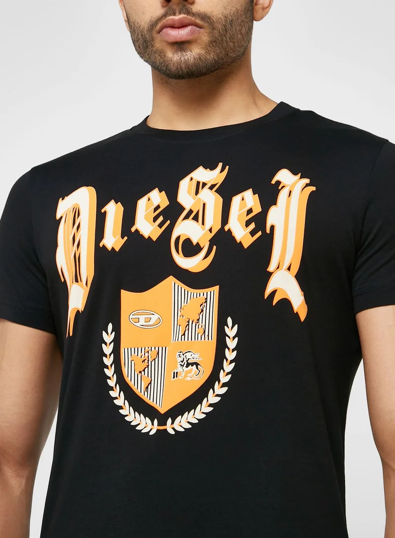 DIESEL Logo Crew Neck T-Shirt
