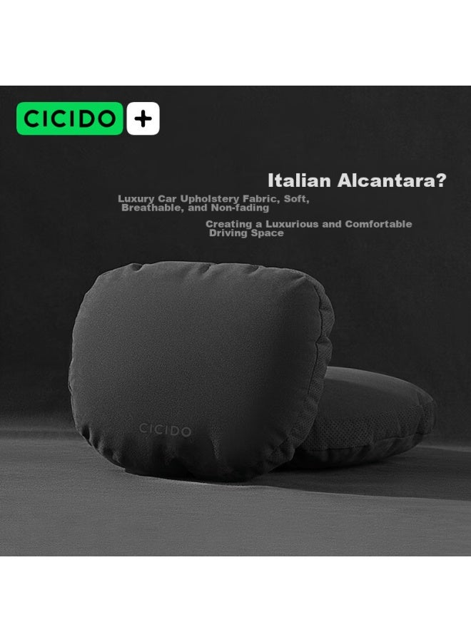 Cicido Alcantara Car Lumbar Support Cushion, Vehicle Waist Pillow, Mercedes Maybach Bmw Universal Model - Image 2
