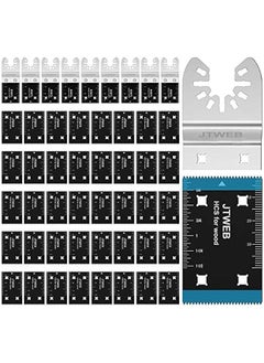 Generic 50 Pcs Wood Oscillating Tool Blades, Double Head Multitool Blades, Universal Oscillating Saw Blades, Quick Release Professional Oscillating Tool Multi Tool Blades Set Compatible with All Models  - Image 1