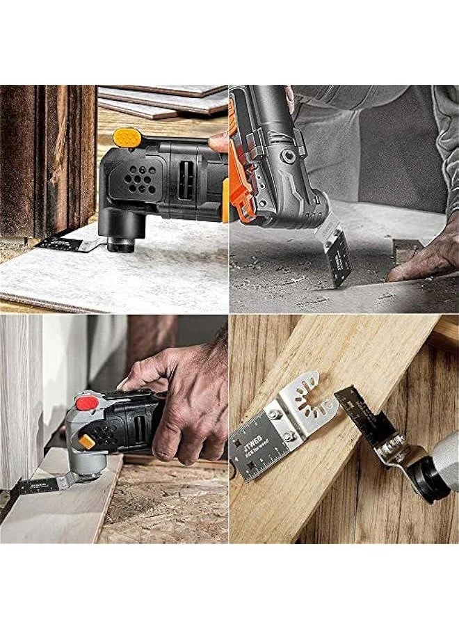 Generic - 50 Pcs Wood Oscillating Tool Blades, Double Head Multitool Blades, Universal Oscillating Saw Blades, Quick Release Professional Oscillating Tool Multi Tool Blades Set Compatible with All Models - Image 1